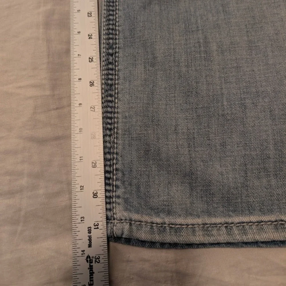 Seven 7 Jeans Mens 36x32 (Fits 38.5x31.5) Blue Flap Pockets Thick Stitch Soft